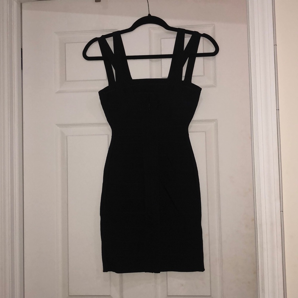 Herve Leger Black Zinnia Bandage Dress XXS